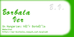 borbala ver business card